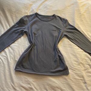 Patagonia Gray Fitted Long Sleeve Tee